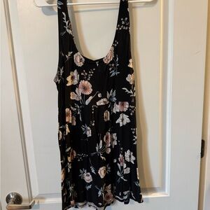 Floral Black Sleeveless Top